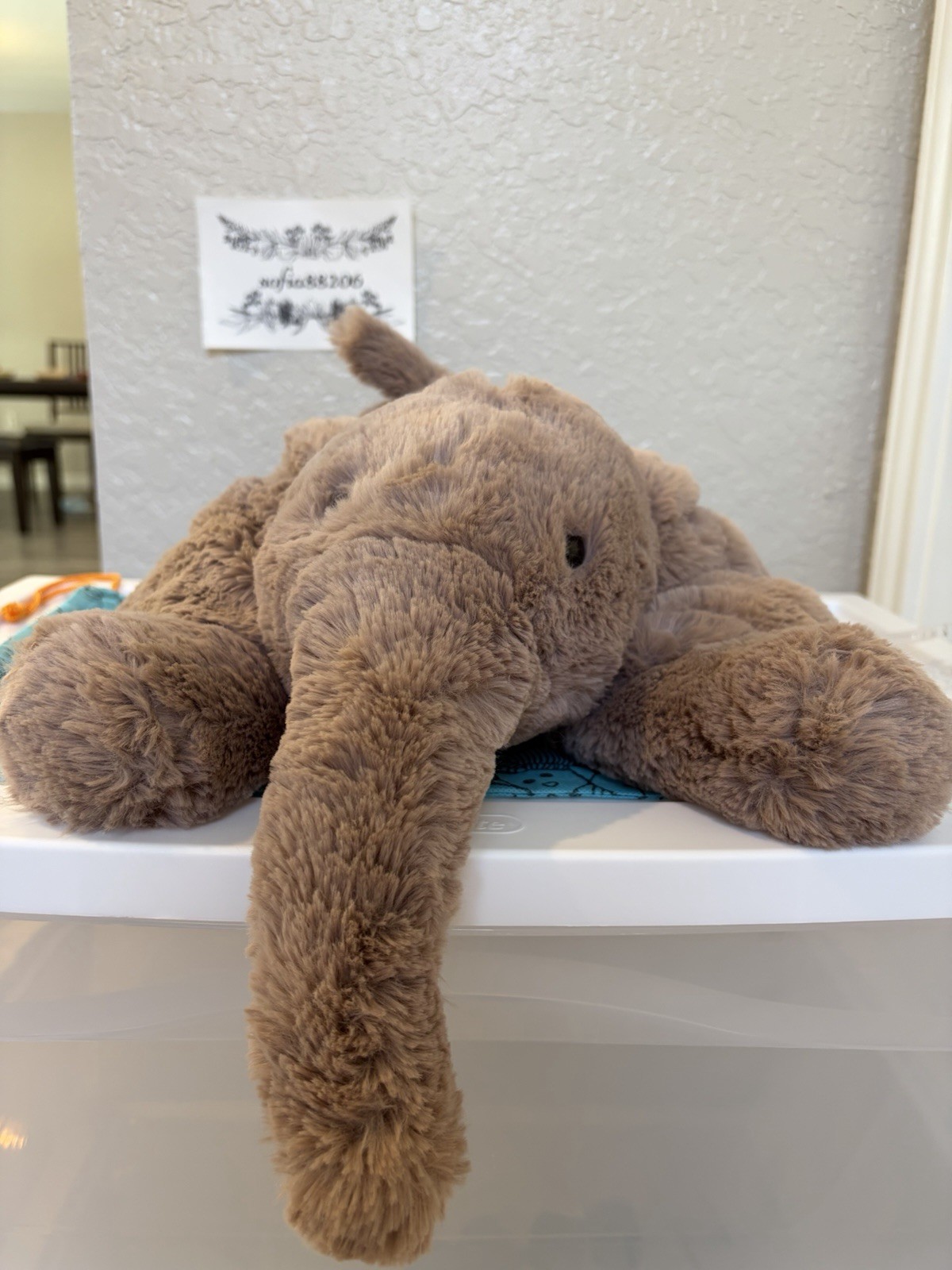 💯 Authentic Jellycat Large Smudge Elephant. Very Rare Hard To Find