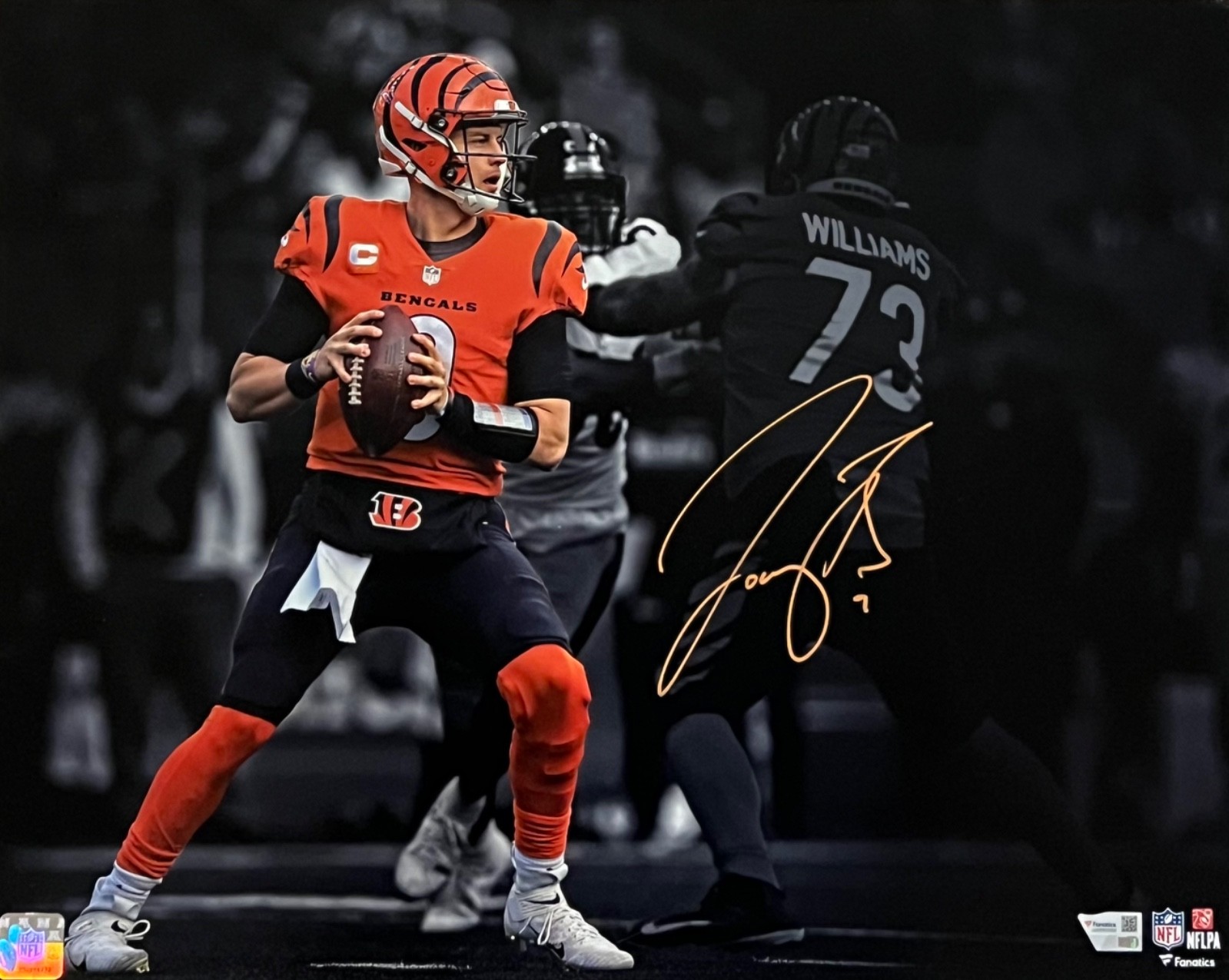 Joe Burrow Cincinnati Bengals Signed Authentic Spotlight 16x20 Photo Fanatics