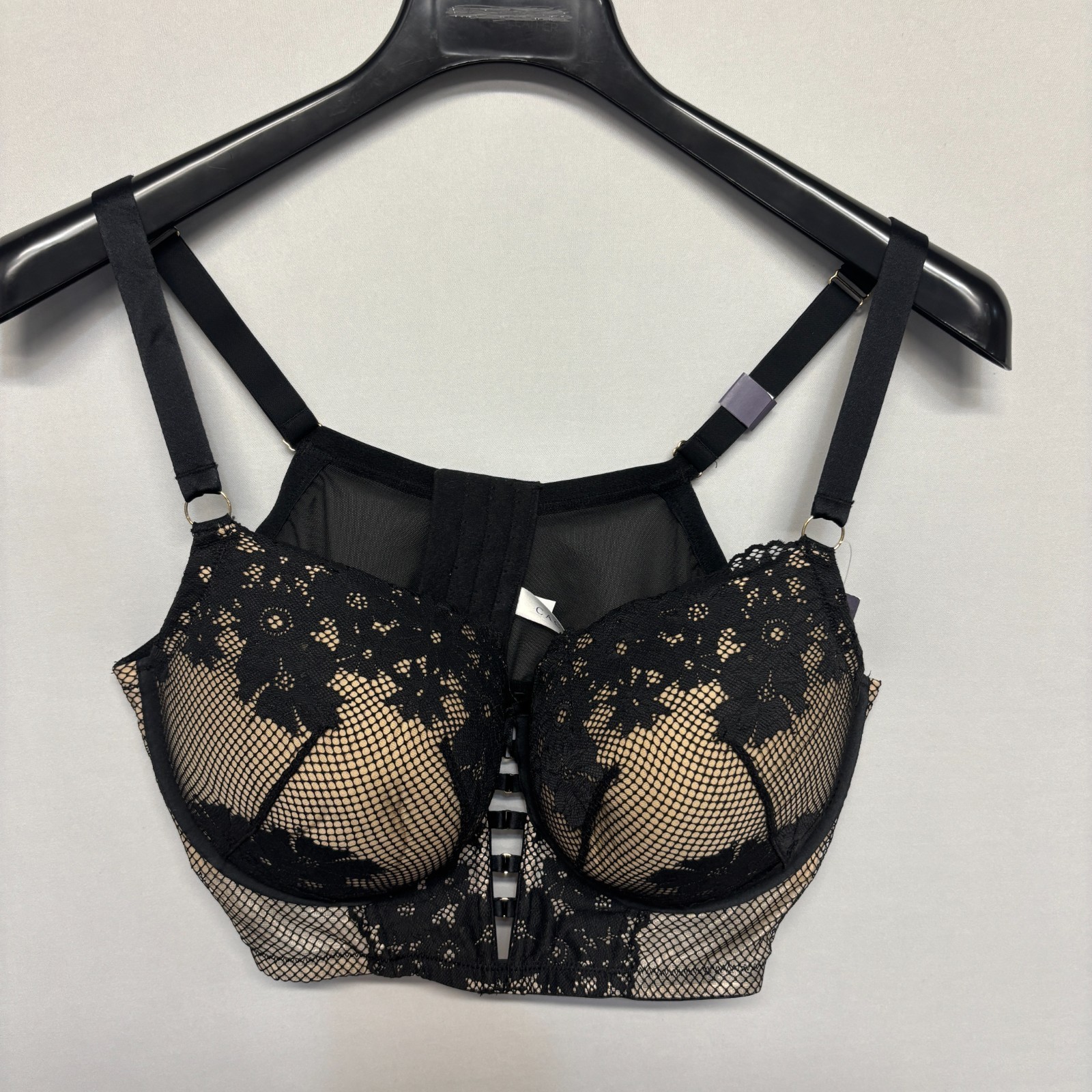 NWT Cacique Lane Bryant 42DD Fishnet Lace Boost Balconette Longline Bra D133 -24