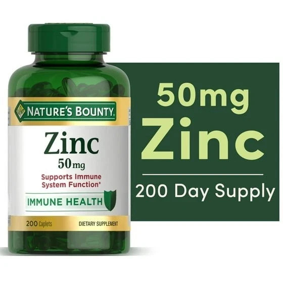 Nature's Bounty Zinc 50 mg 200 Ct Tablet Support Immume System
