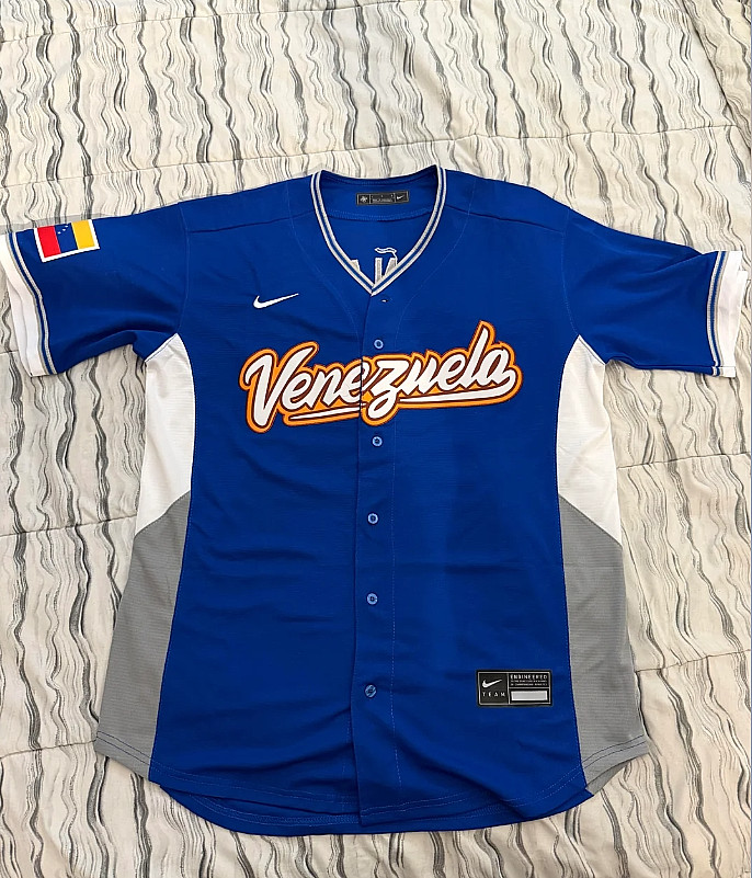Men\'s Venezuela Baseball Ronald Acuña Jr. 2026 World Baseball Classic Stitched