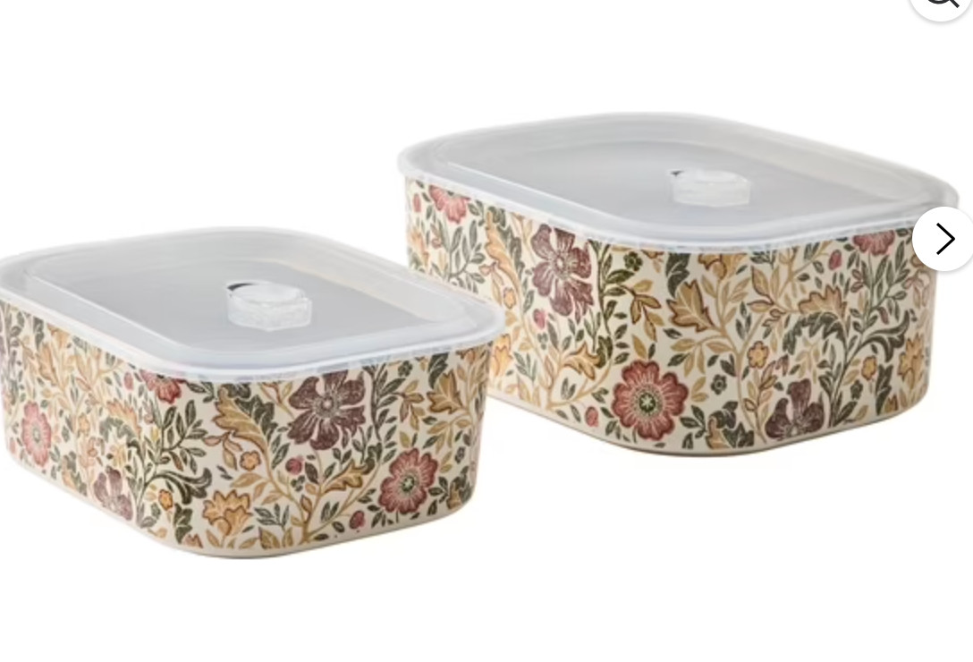 BHG Edith Vine Floral 4-Pc Stoneware Baking Dish Set w Lids tiktok viral