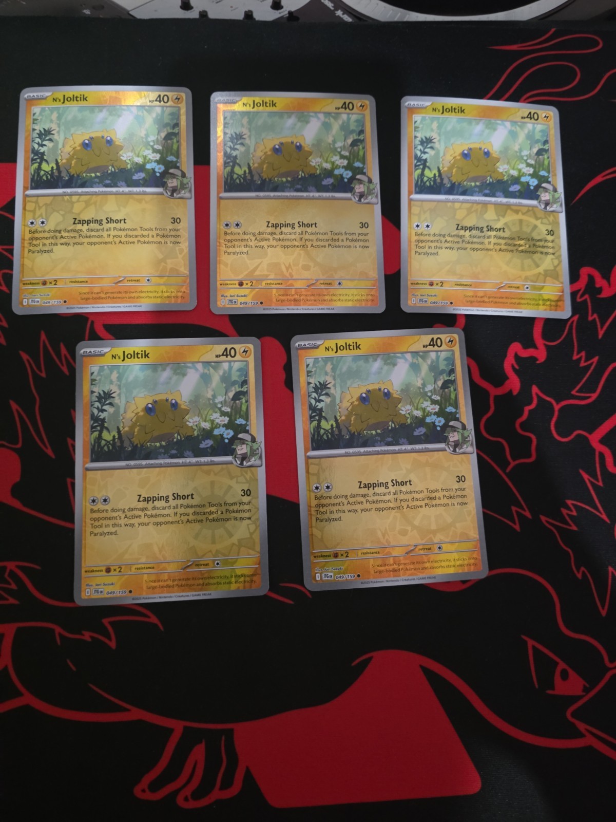 N\'s Joltik 049/159 Sv09: Journey Together Reverse Holo Lot X5 N\'s Joltik 049/159 Sv09: Journey Together Reverse Holo Lot X5
