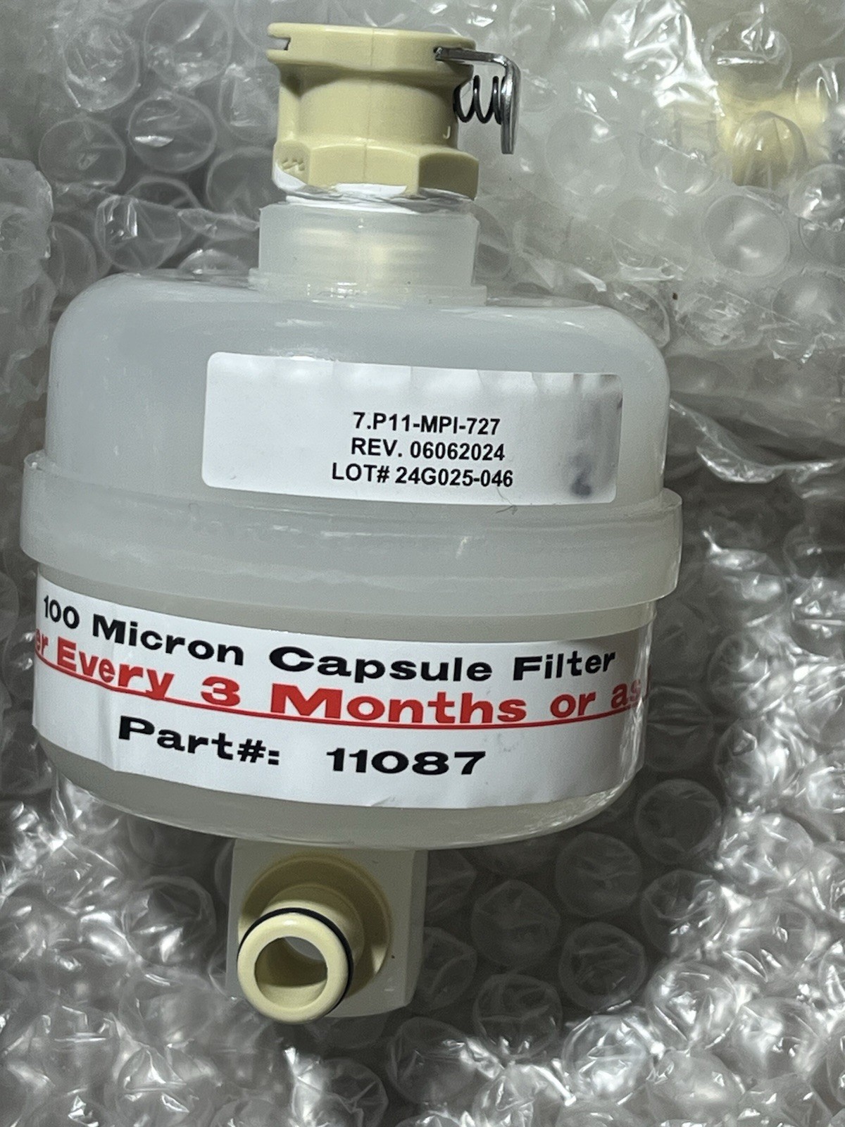 Wassenburg Custom Ultrasonics 11087 OEM 100 micron Capsule Filter NEW
