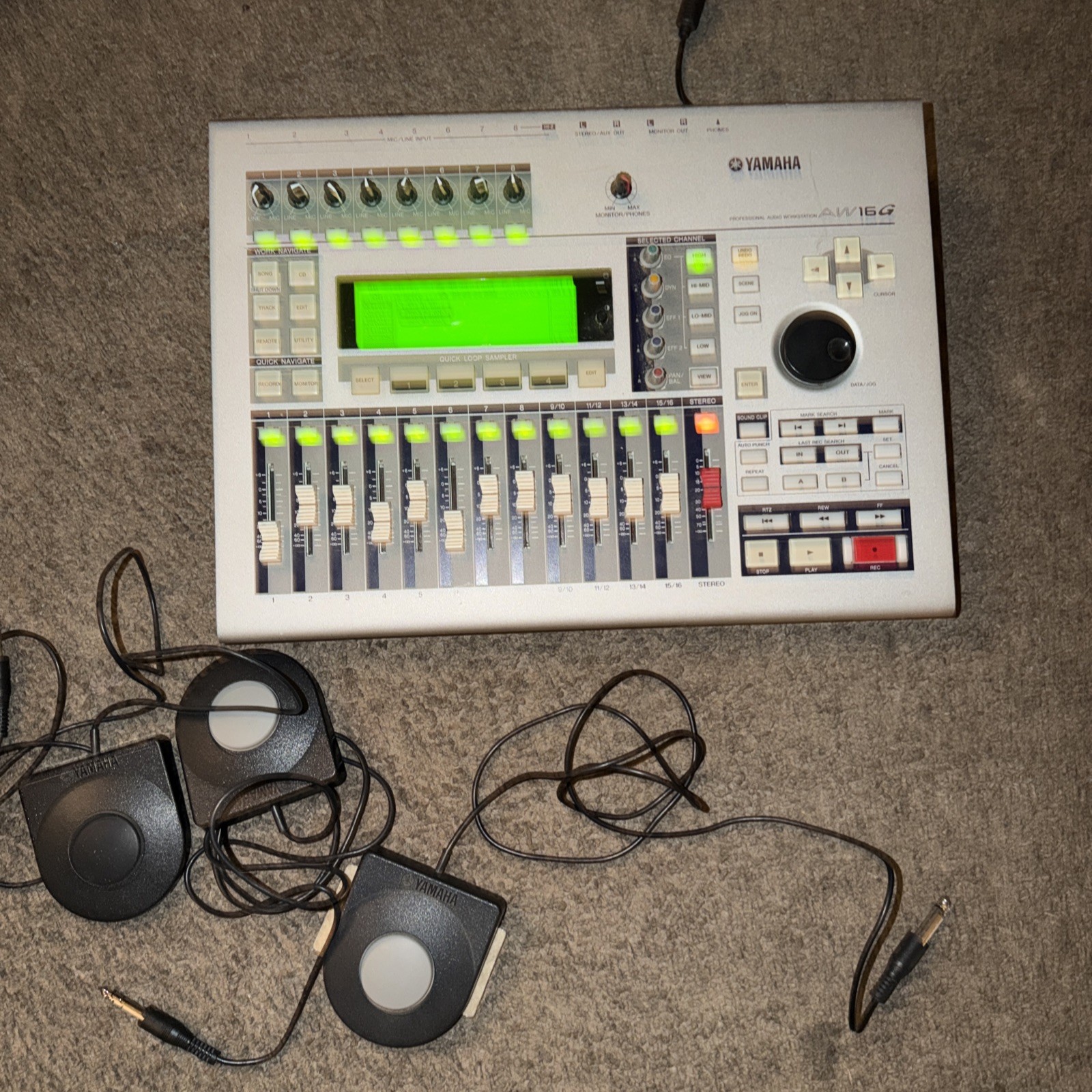 Vintage Yamaha AW16G 16-Track Professional Analog/Digital Audio Workstation