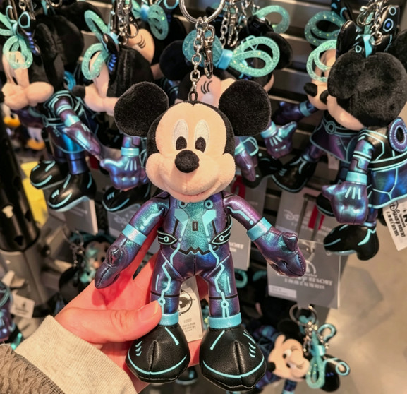 Genuine Shanghai Disney Tron Mickey Mouse Plush Keychain Disneyland New