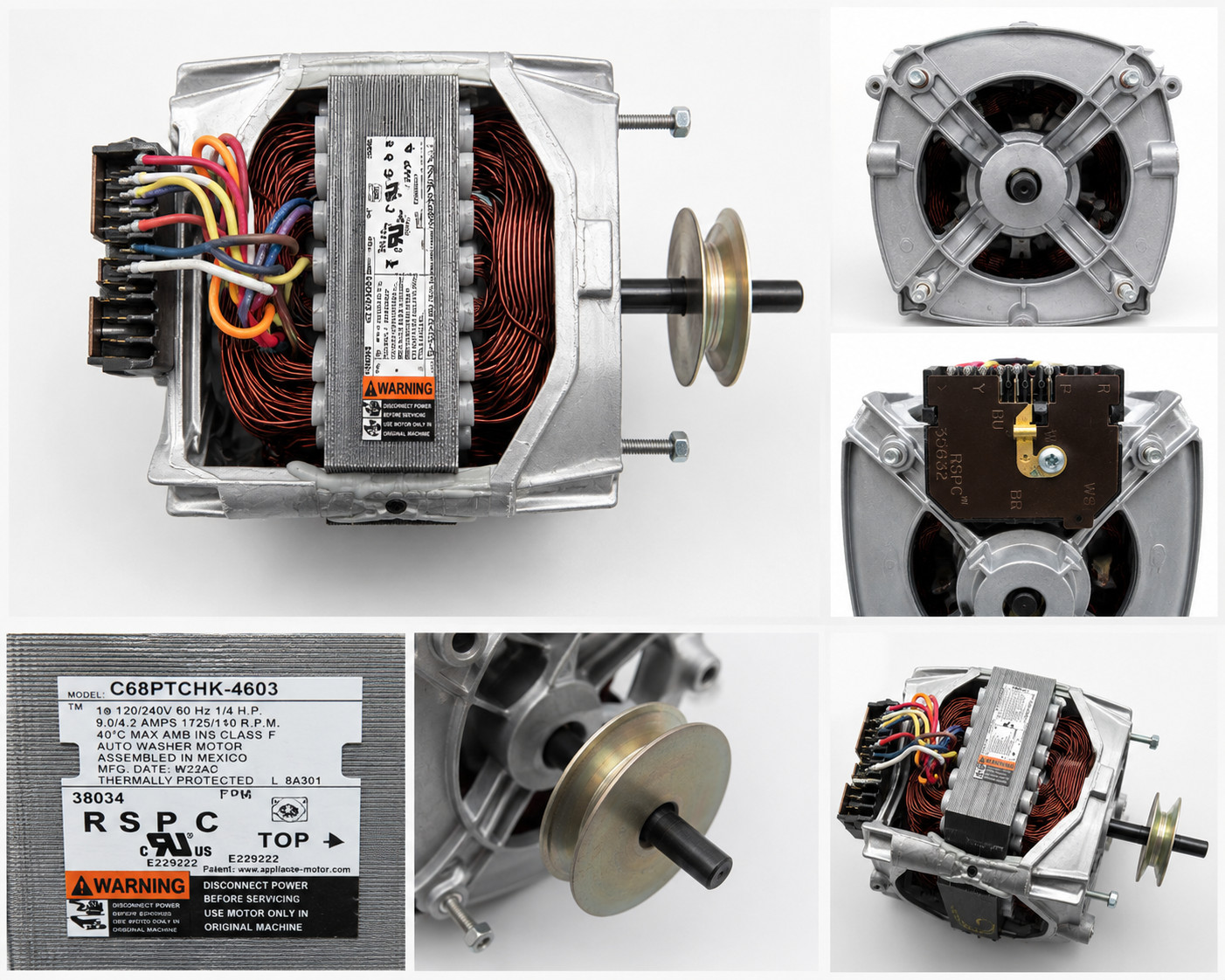 NEW OEM Speed Queen Washer Motor 38034 C68PTCHK-4603 1725 RPM 