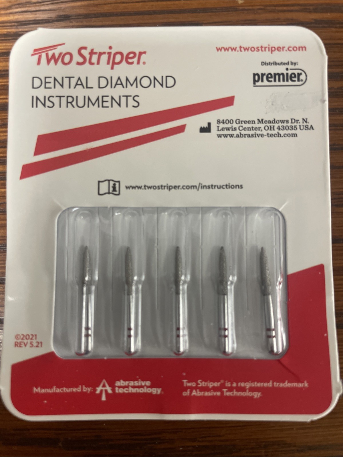 Premier Dental TWO STRIPER Diamond 270.9F – Interproximal Trimmer Burs 5/pk USA Premier Dental TWO STRIPER Diamond 270.9F – Interproximal Trimmer Burs 5/pk USA