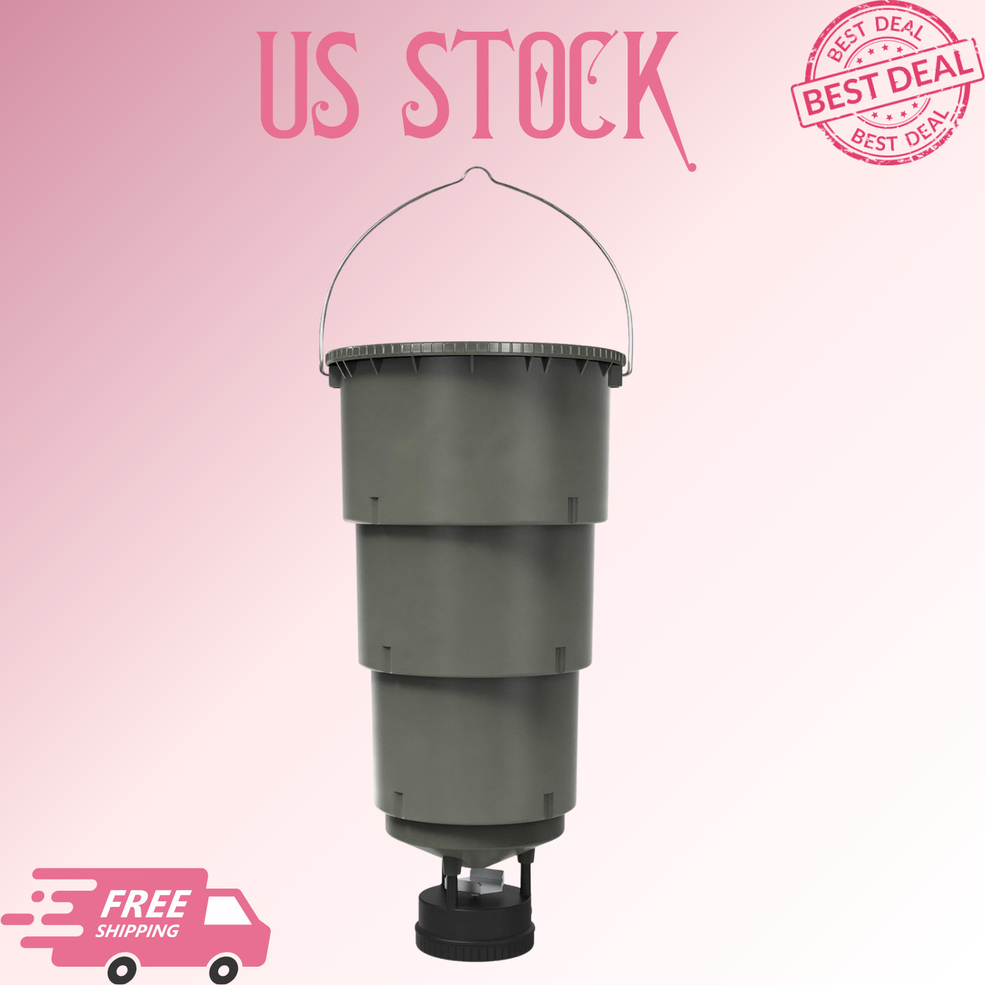 NEW Hanging Deer Feeder 30LB Bluetooth App Control Weatherproof Hopper NEW Hanging Deer Feeder 30LB Bluetooth App Control Weatherproof Hopper