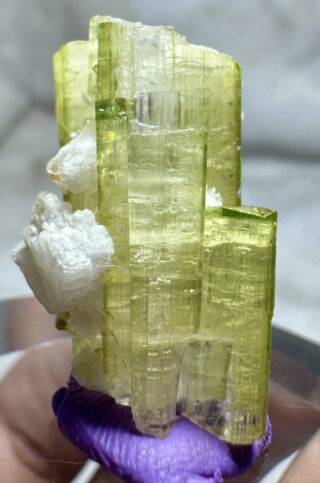 58Ct Extremly Outstanding Natural Green  Tourmaline Crystal bunch@AFG
