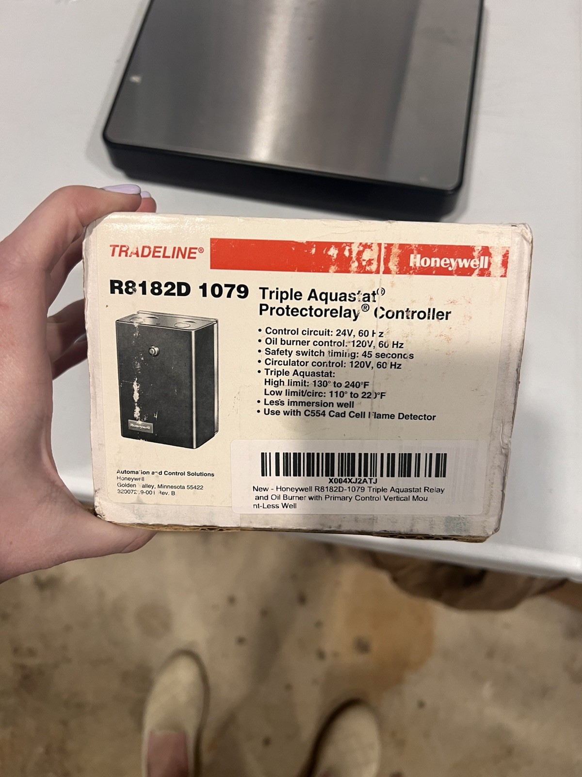 Honeywell R8182D 1079 Triple Aquastat Protectorelay Controller 120V Oil Burn