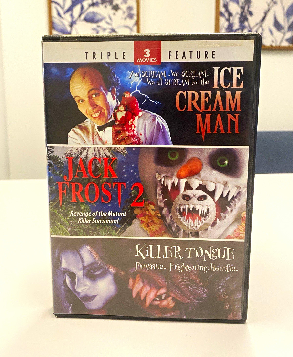 Mill Creek Triple Feature DVD Ice Cream Man/Jack Frost 2/Killer Tongue 2-Disc R