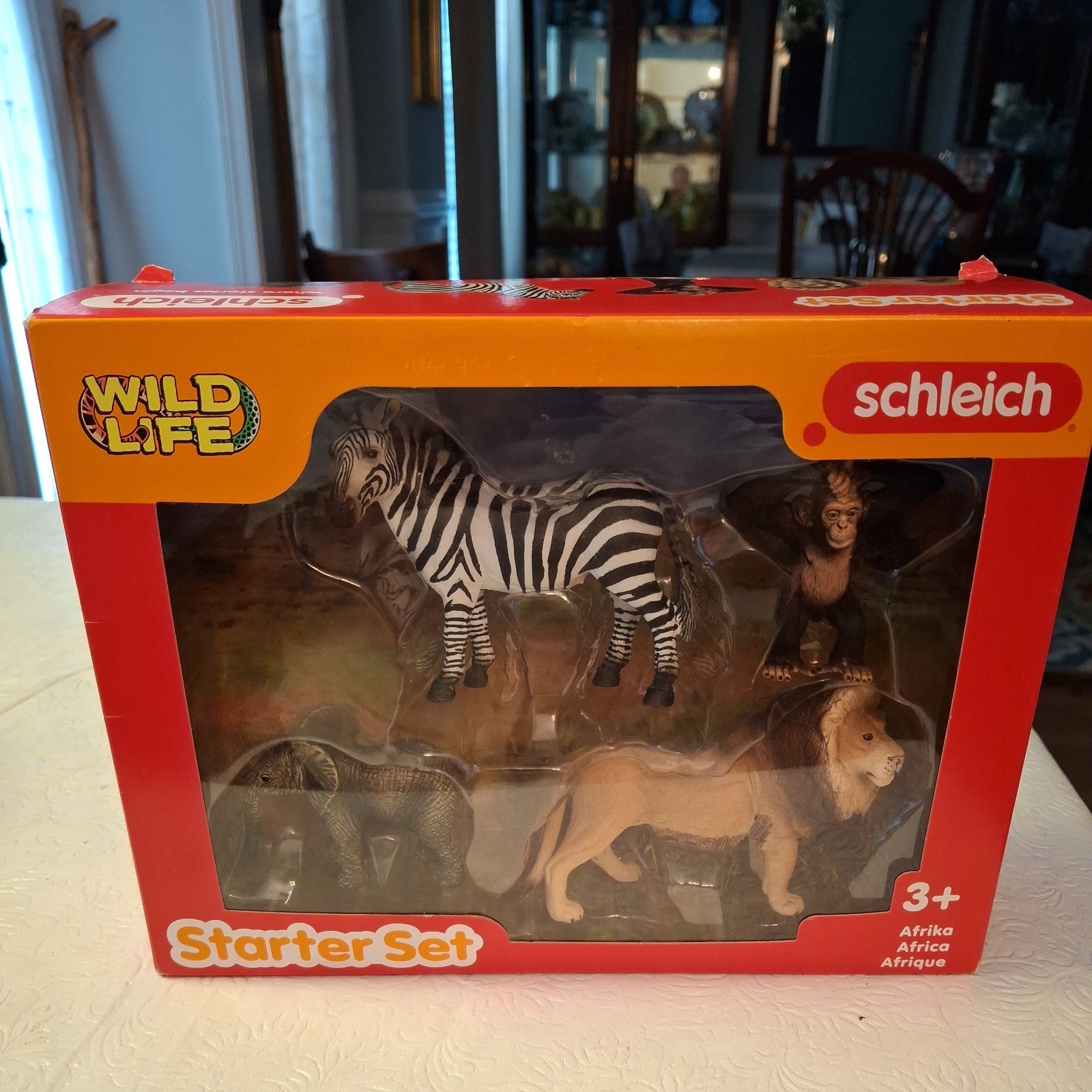 Schleich Wildlife Starter Set New in Box Chimp Elephant Zebra Lion #42721 Schleich Wildlife Starter Set New in Box Chimp Elephant Zebra Lion #42721