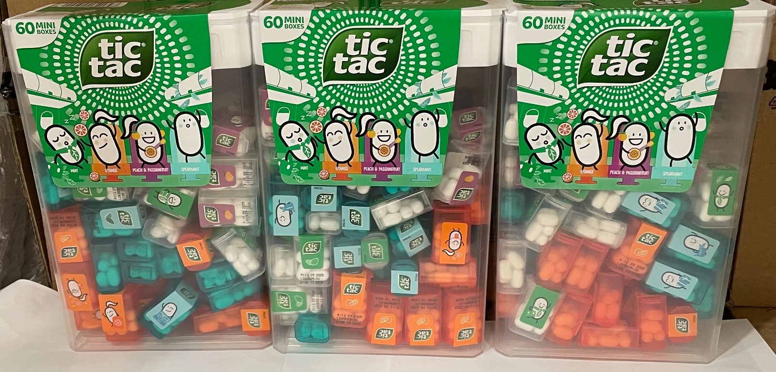 Tic Tac Mints 60 X 3 Mini Packs Travel 4 Flavours 180 total Tic Tac Mints 60 X 3 Mini Packs Travel 4 Flavours 180 total
