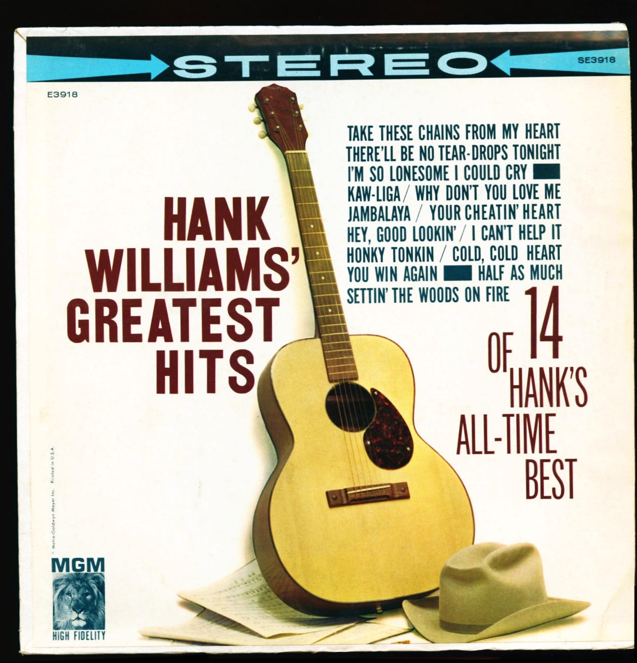 VINYL LP Hank Williams - Hank Williams\' Greatest Hits MGM/RCA stereo VG+ 