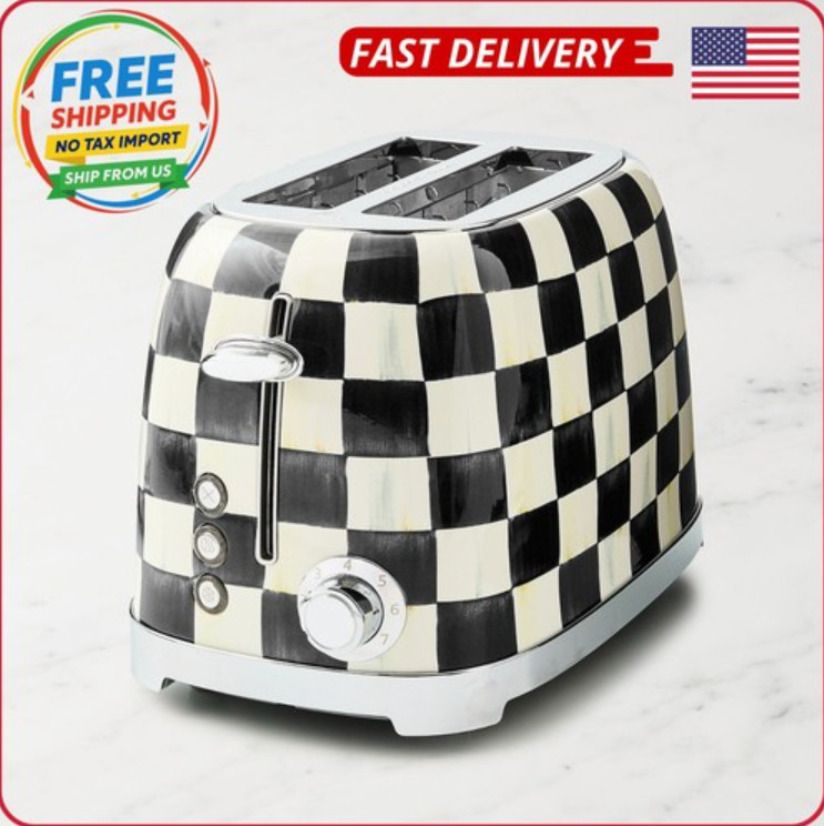 NEW MacKenzie-Childs Courtly Check 2-Slice Toaster NEW MacKenzie-Childs Courtly Check 2-Slice Toaster