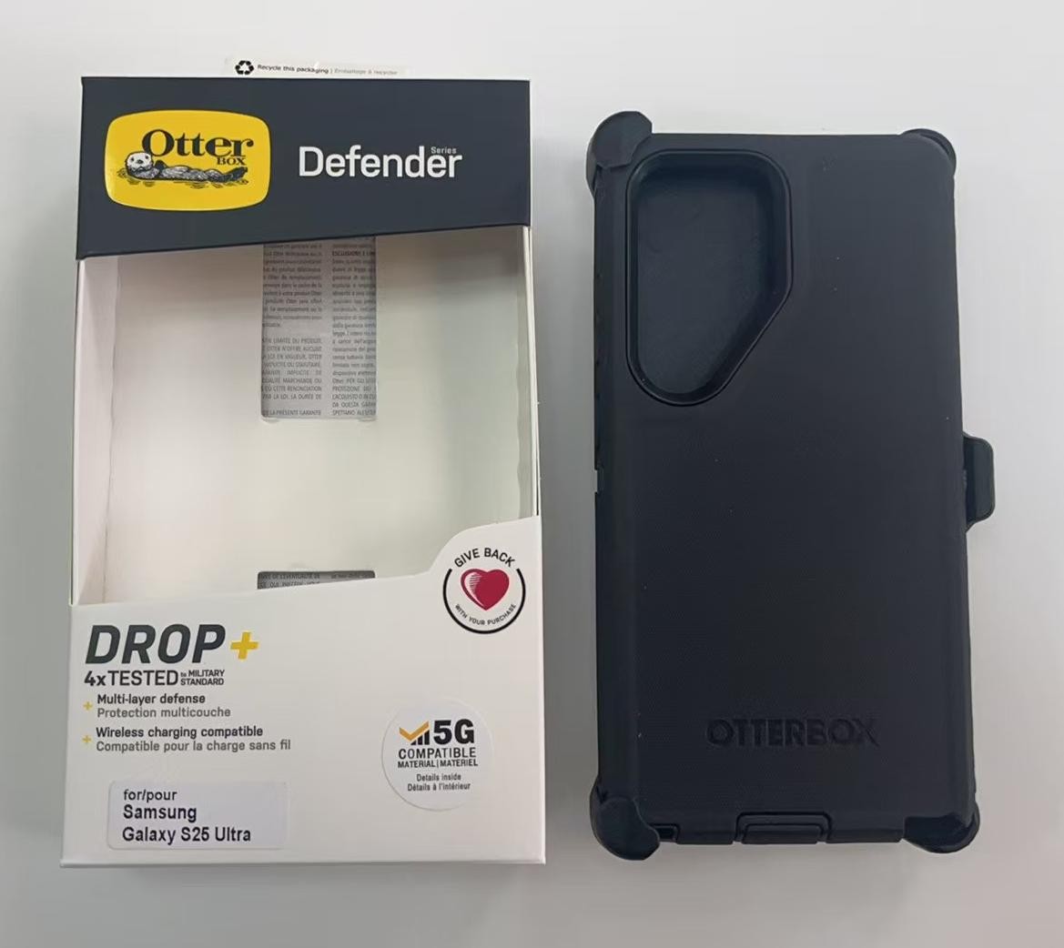 Defender Series Case With Belt Clip For Samsung Galaxy S25 Ultra-Black
