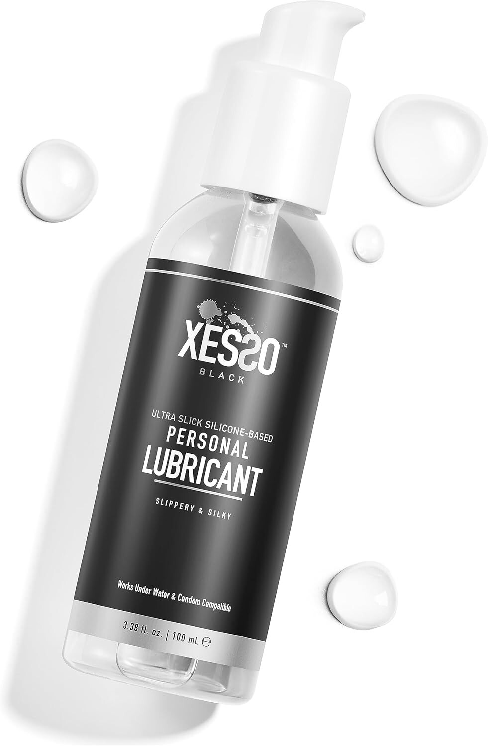 XESSO Ultra Slick Silicone-Based Lube 3.38 & 8 fl oz Water Resistant