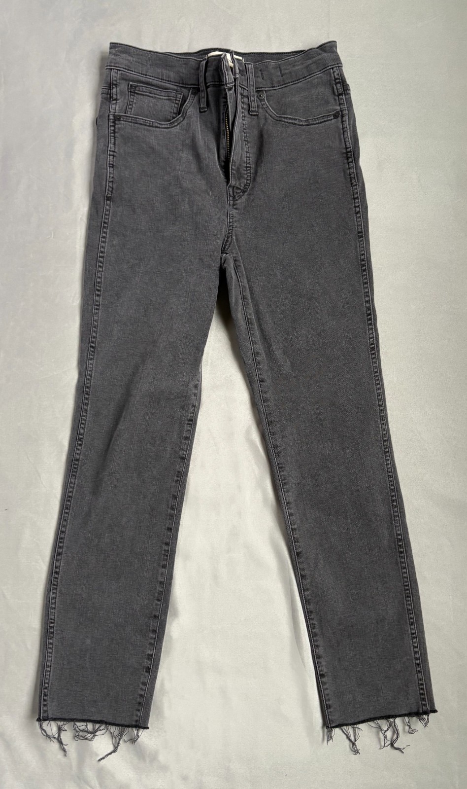Madewell Stovepipe Jeans Women\'s 27 Black High Rise Straight Leg Stretch Madewell Stovepipe Jeans Women\'s 27 Black High Rise Straight Leg Stretch