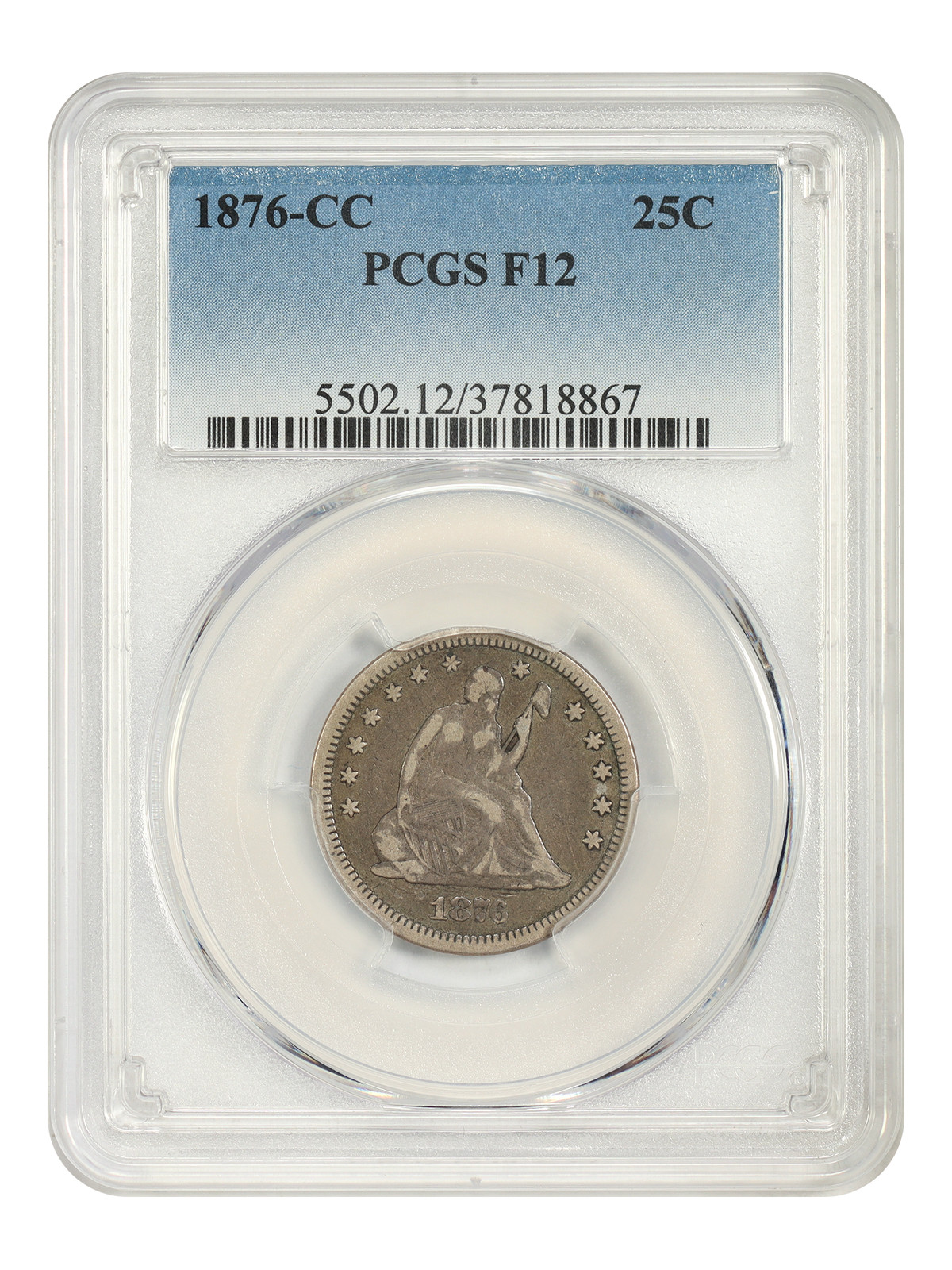 1876-CC 25C PCGS Fine 12 - Liberty Seated Quarter