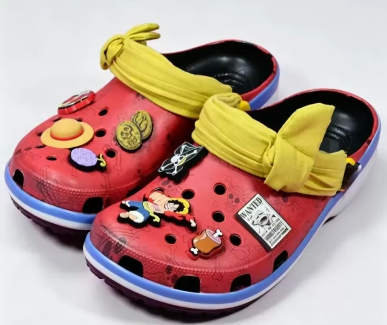 Luffy One Piece Crocs Anime Red Clogs Adult Unisex