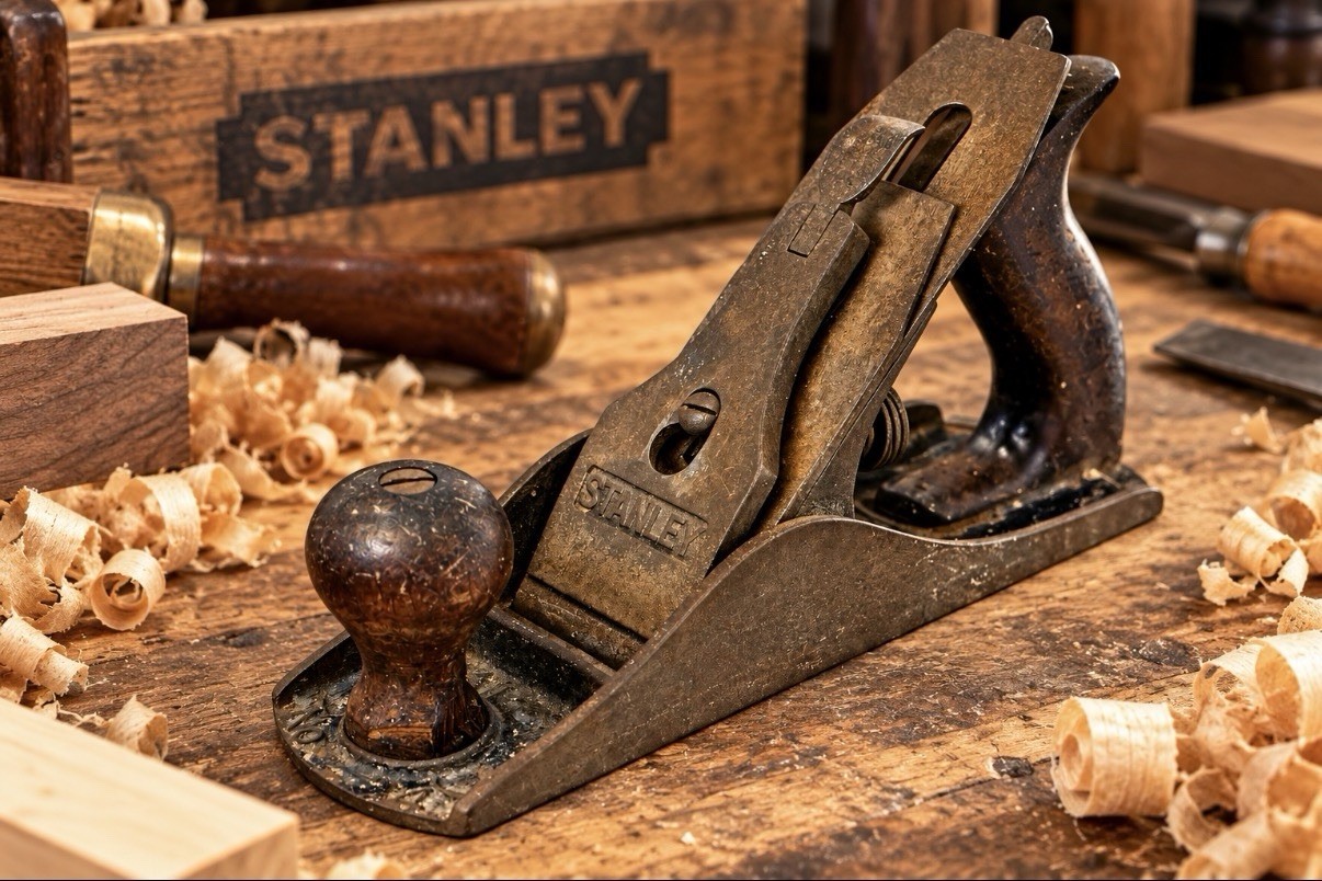 Vintage Stanley Bailey No.4 Smooth Bottom Woodworking Plane Made In USA