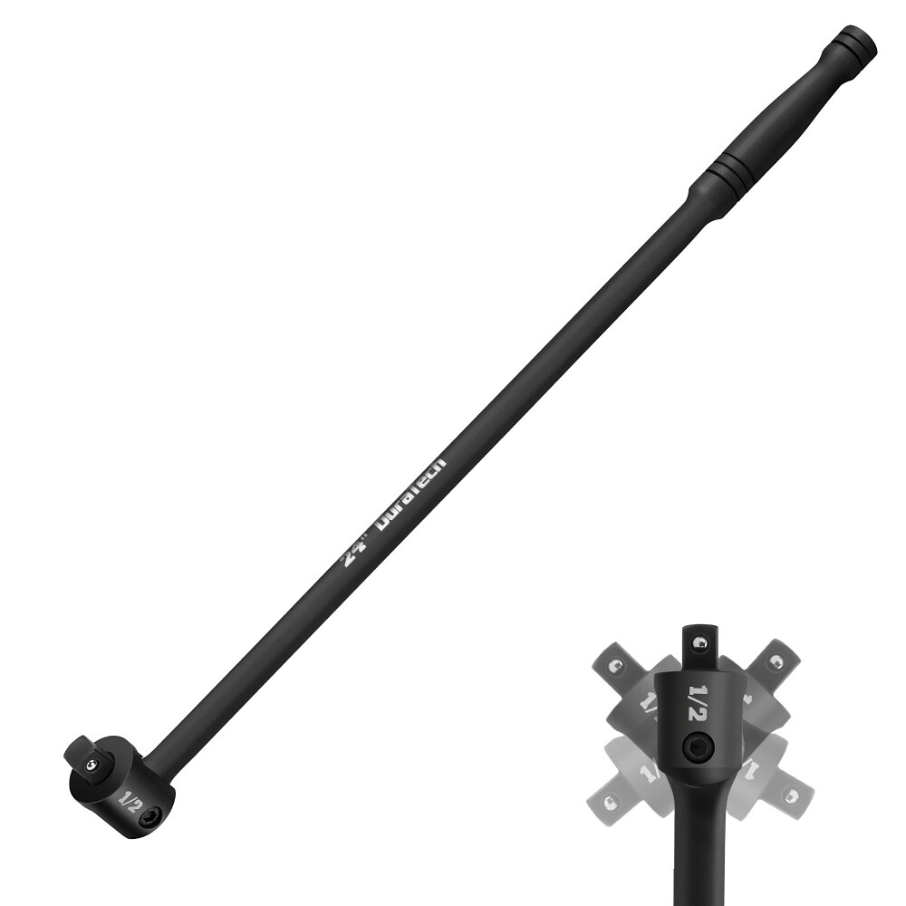 DURATECH 1/2'' Drive Heavy Duty Breaker Bar 24-Inch 240° Flex Head W/Detent Ball DURATECH 1/2'' Drive Heavy Duty Breaker Bar 24-Inch 240° Flex Head W/Detent Ball