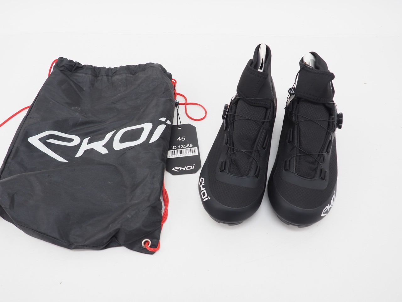 New Ekoi Road W4 Winter Cycling Shoes Men\'s EU 45 / US 11 Black / Red 3- Bolt