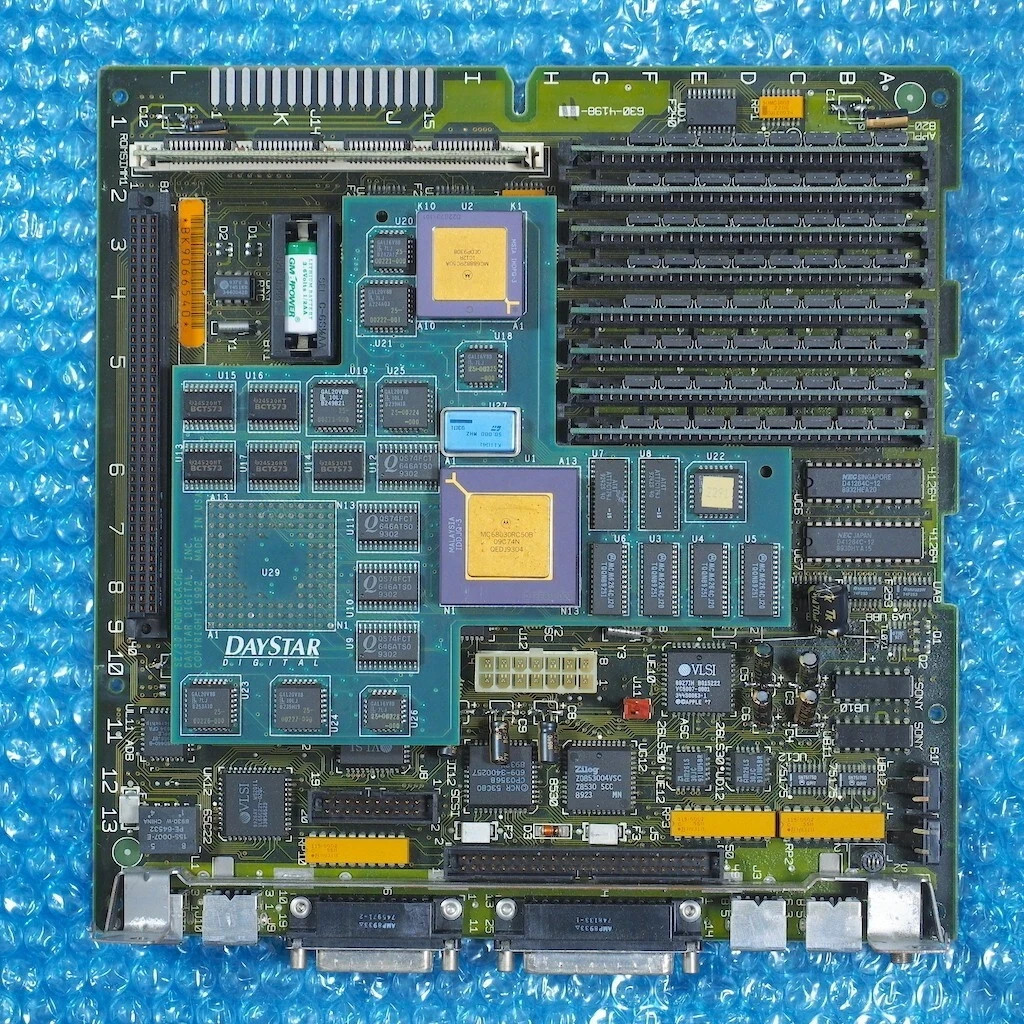 DayStar PowerCache 50MHz 68030 for Mac SE/30 + Recapped Logic Board 20MB TESTED