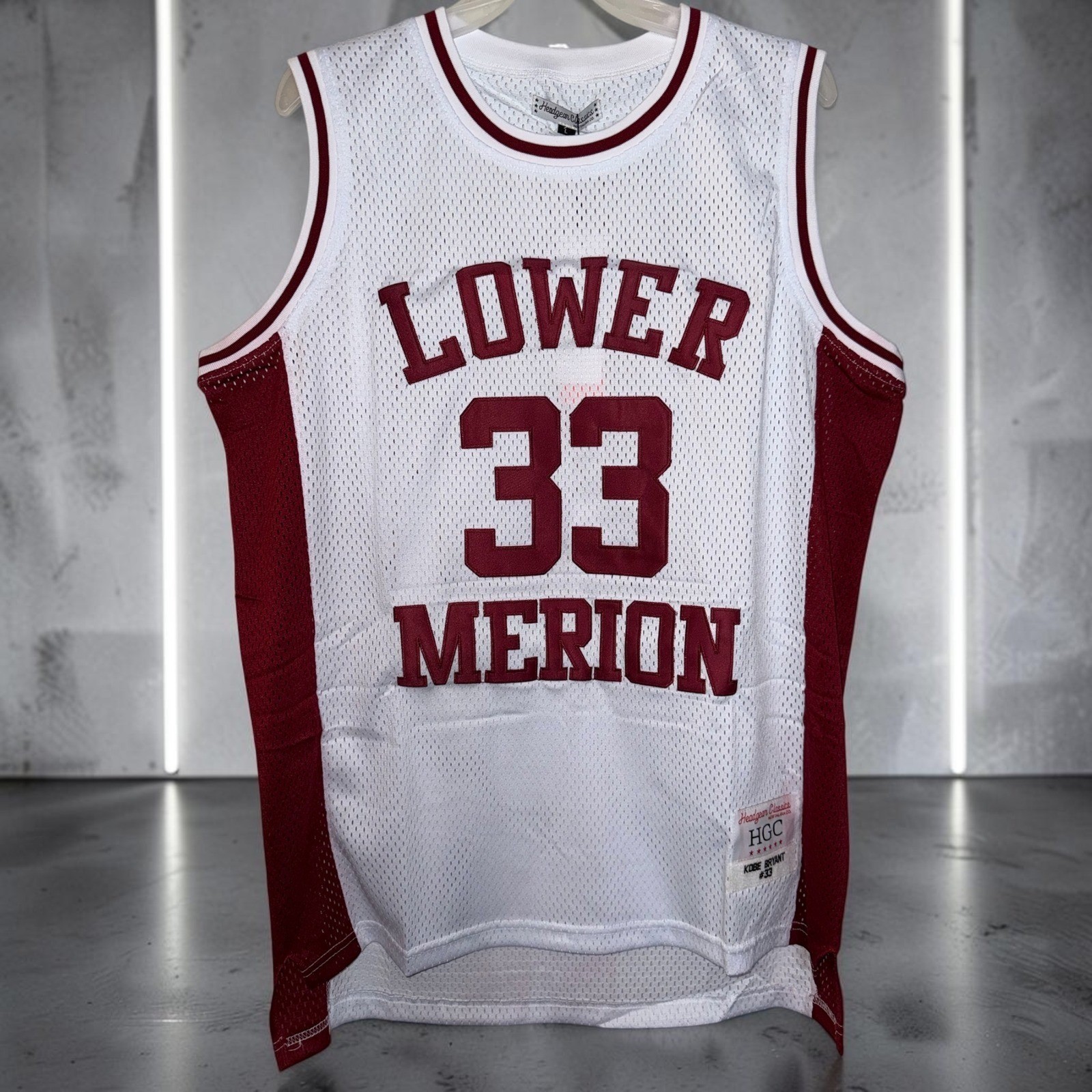 Headgear Classics Kobe Bryant Lower Merion High School Jersey White Maroon L