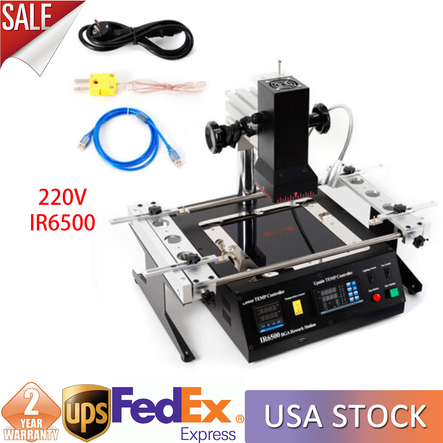 110V IR6500 Rework Station Infrared BGA Reballing Tool Soldering Welding Machine