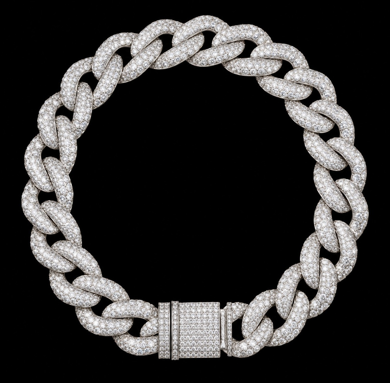 Moissanite Bracelet 7.5 Inch Handmade, Passes Tester