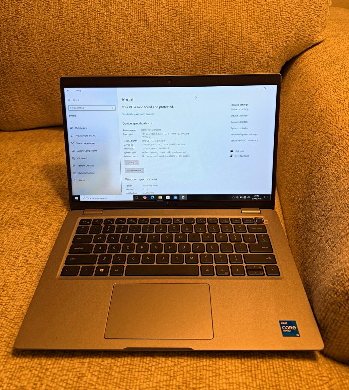 Dell Latitude 5421 – 11th Gen Intel Core i5  8GB 256GB SSD Win 10 Pro Silver