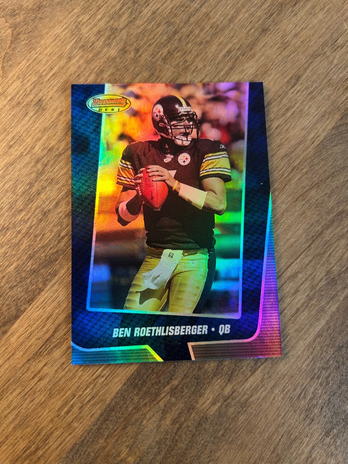 2005 BOWMAN\'S BEST BLUE 46 BEN ROETHLISBERGER 864/1399 PITTSBURGH STEELERS 2005 BOWMAN\'S BEST BLUE 46 BEN ROETHLISBERGER 864/1399 PITTSBURGH STEELERS
