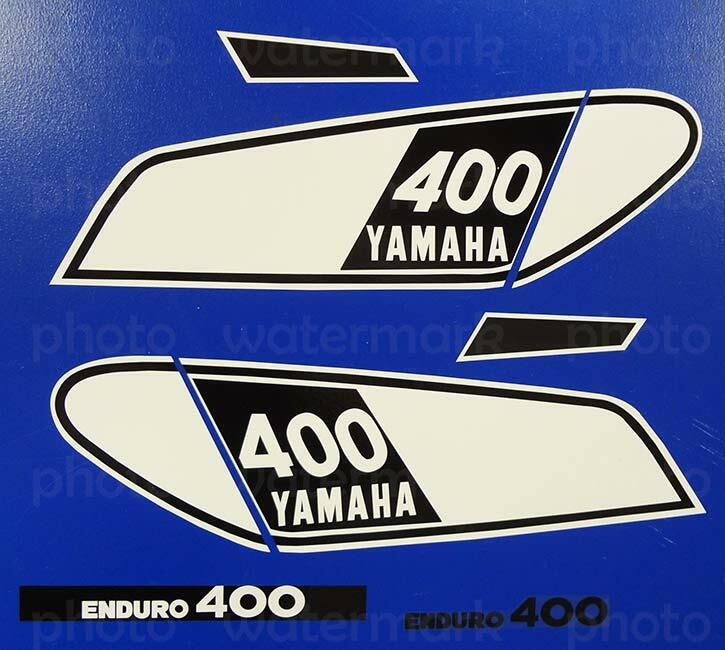 1975 Yamaha DT400 8pc tank + side cover graphic decal graficos sticker aufkleber