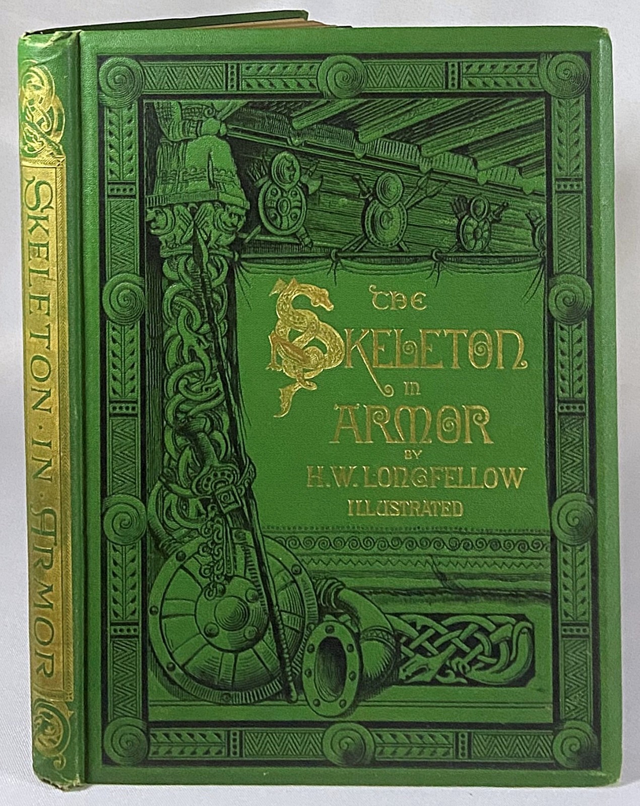 1877 THE SKELETON IN ARMOR Antique Decorative Victorian Poetry Book LONGFELLOW 1877 THE SKELETON IN ARMOR Antique Decorative Victorian Poetry Book LONGFELLOW