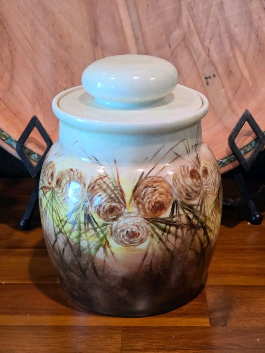 Antique Imperial Pfeiffer & Lowenstein Bohemian handpainted tobacco humidor
