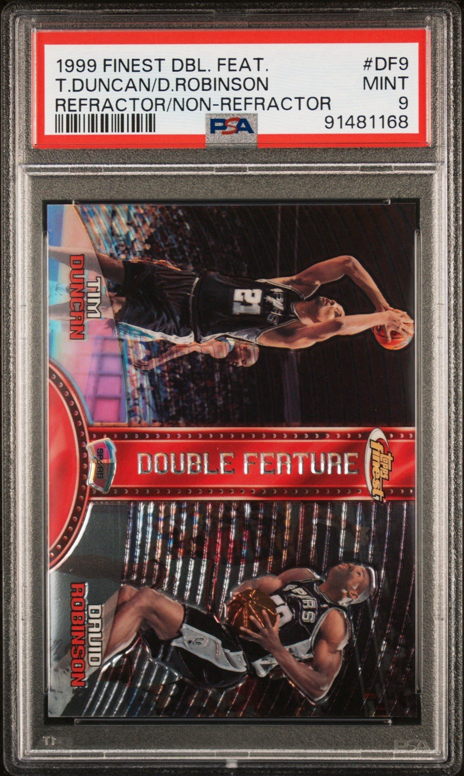 1999 Topps Finest Duncan/Robinson DF9 Refractor PSA 91481168 1999 Topps Finest Duncan/Robinson DF9 Refractor PSA 91481168