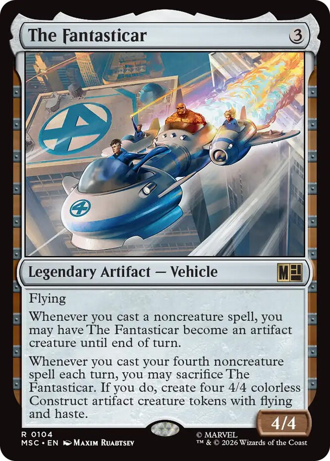 The Fantasticar NM-Mint Commander: Marvel Super Heroes MTG