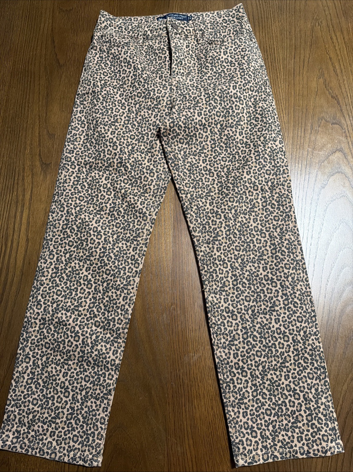 Boden Leopard Print Straight Jeans Animal Cheetah Print, Women\'s US 4R