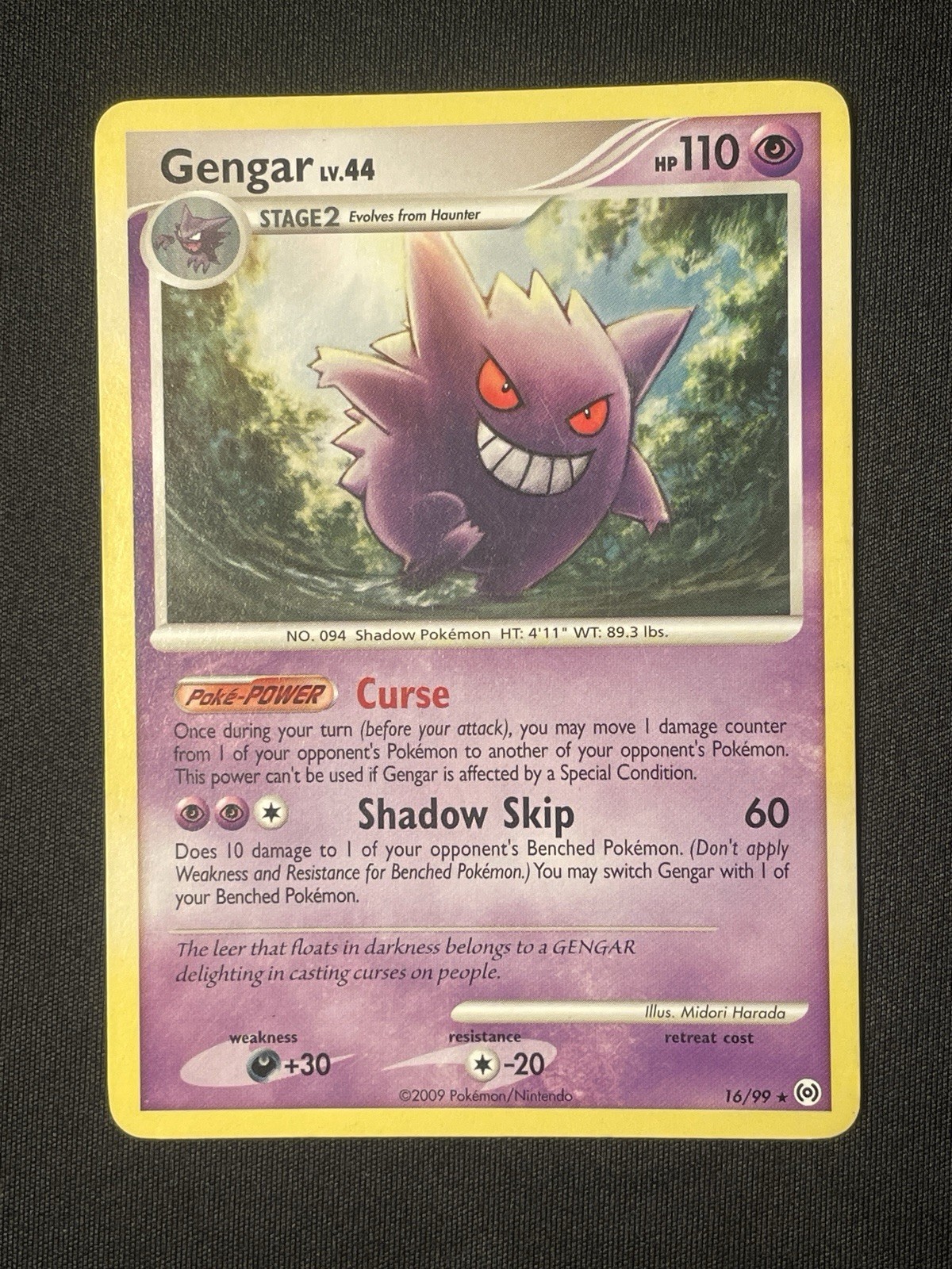 Gengar 16/99 Platinum Arceus Pokemon 2009