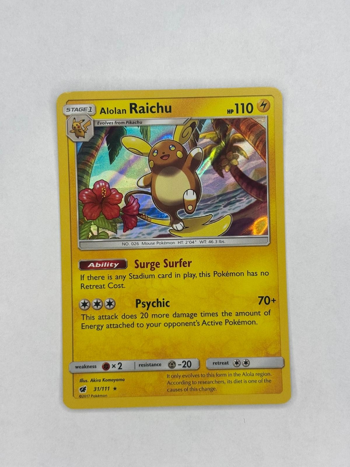 Alolan Raichu (SM Crimson Invasion) 31/111 Rare Deck Exclusives Pokemon NM