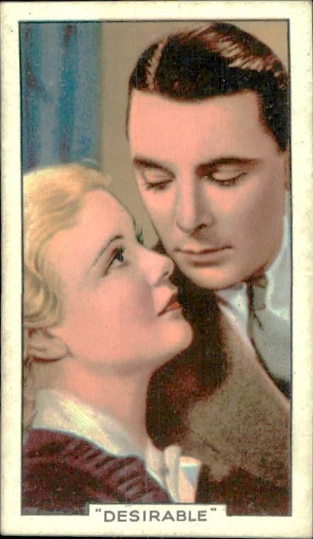 1930s Gallaher Film Stars GENE MUIR & GEORGE BRENT Tobacco Cigarette Card
