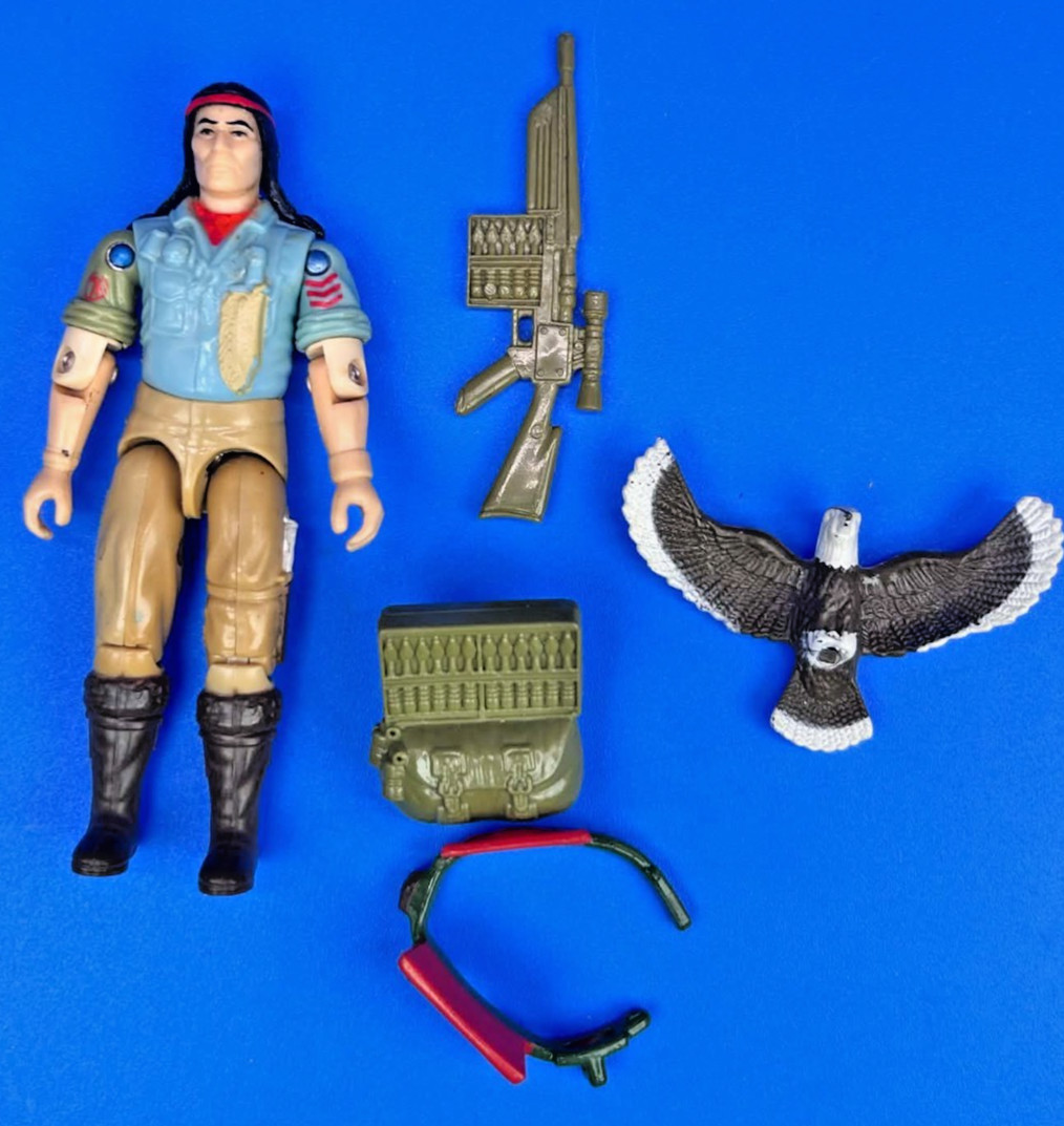 1984 GI Joe Spirit Tracker 100% Complete Original With File Card ARAH