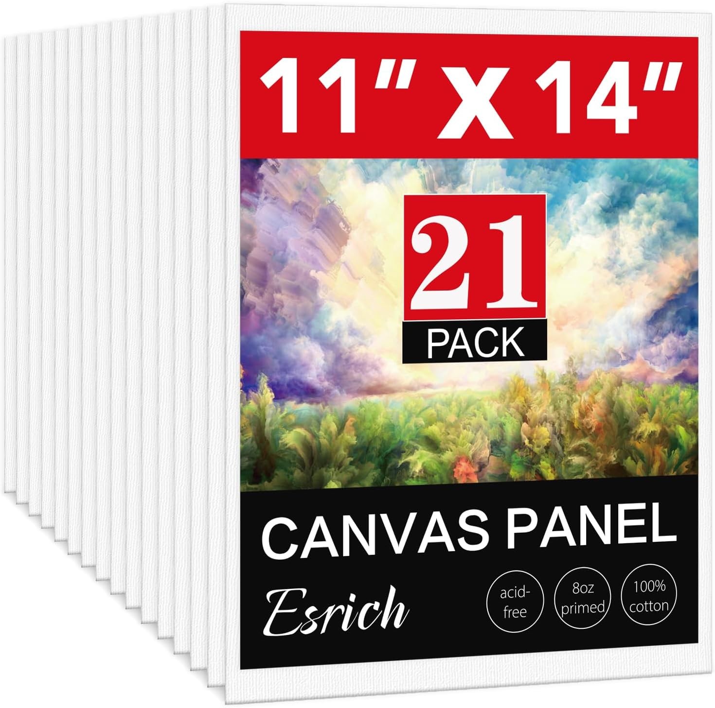 Canvases for Painting 11x14 Inch, 21 Pack Blank Painting Canvas Boards for
