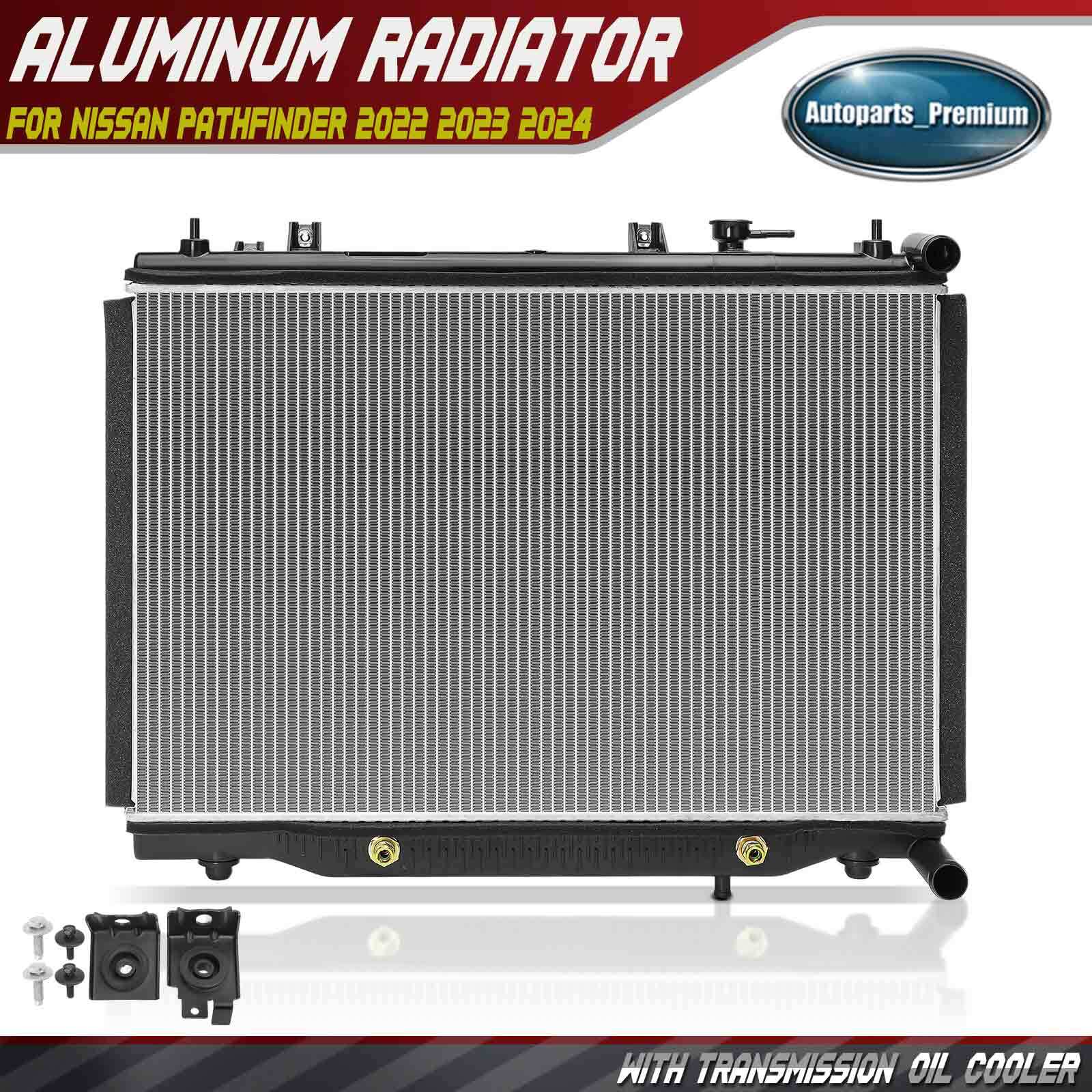Plastic+Aluminium Radiator w/ Trans. Oil Cooler for Nissan Pathfinder 2022-2024
