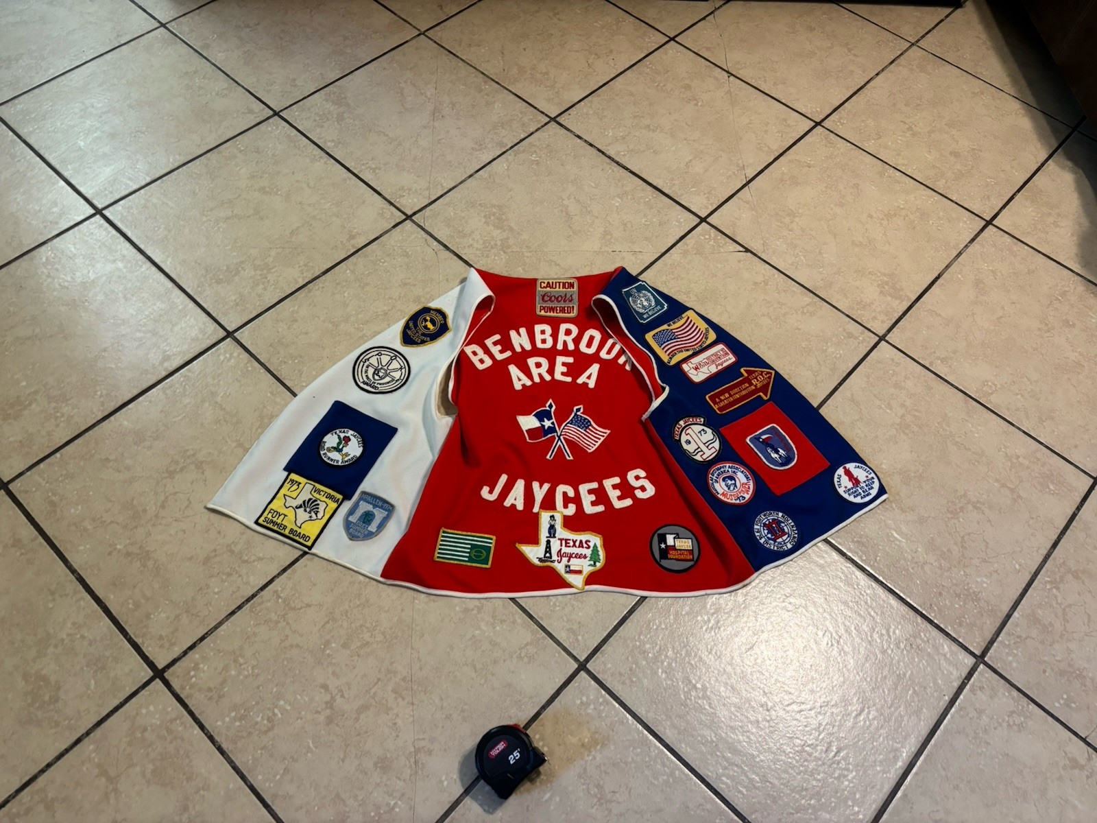 True Vintage 1970s Texas Jaycees Vest With Patches And Recruitment Papers Large True Vintage 1970s Texas Jaycees Vest With Patches And Recruitment Papers Large