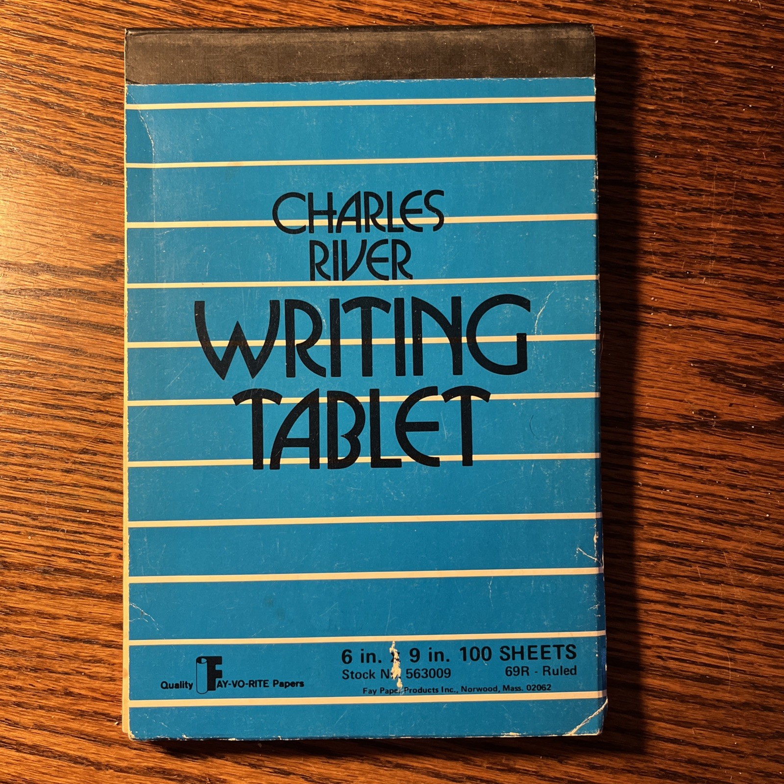 Vtg Charles River Writing Tablet Lined NOS 6” x 9” Lined Quality Fav-vo-rite 100 Vtg Charles River Writing Tablet Lined NOS 6” x 9” Lined Quality Fav-vo-rite 100