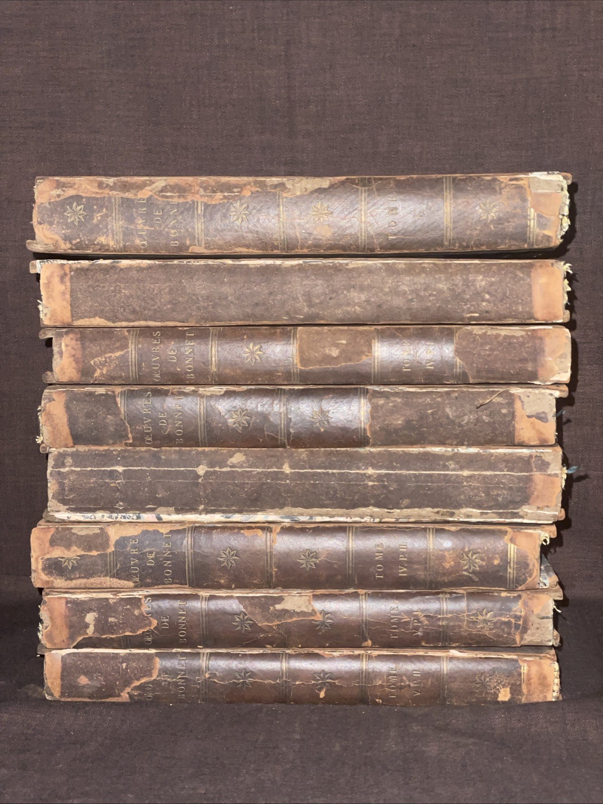 1779 Oeuvres D\'Histoire Naturelle Et De Philosophie By Charles Bonnet 8 Volumes