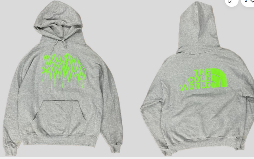 Vintage Cold World Puffy Ink Hardcore Punk Hip Hop Rare Graphic Hoodie S-5XL
